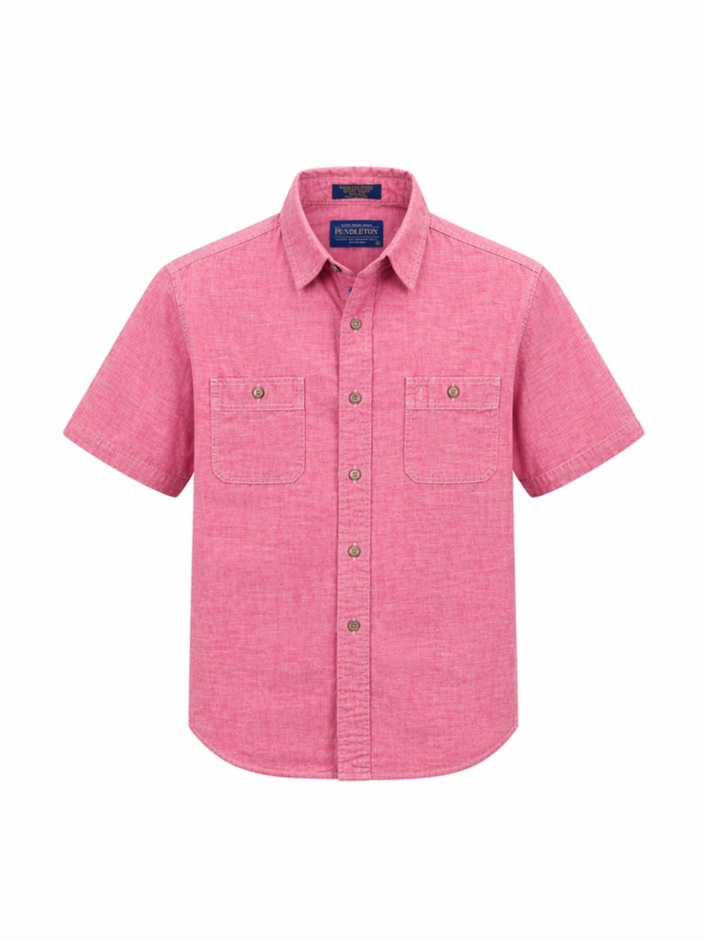 Pendleton‎ Short-Sleeve Button-Down Shirt in Pink